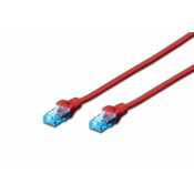 CAT 5e U-UTP patch cord, PVC AWG 26/7, length 7 m, color red