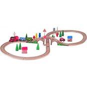 Wooden figure of 8 train set with electric machine 8591864911219