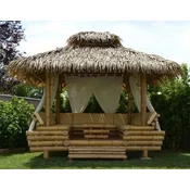 Casa Padrino Luxury Garden House Natural 330 x 300 x H. 345 cm - Weather Resistant Bamboo Garden House - Bamboo Pool House - Bamboo Outdoor House - Luxury Bamboo Garden Houses