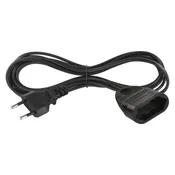 Podaljšek 3 m / 1 vtičnica / črn / PVC / 0,75 mm2