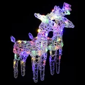 Vidaxl Božični severni jeleni 2 kosa večbarvni 80 LED akril