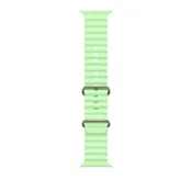 49mm Neon Green Ocean Band - Natural Titanium Finish