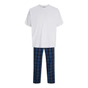 JACK & JONES Dolga pižama JACFLORENCE mornarska / zelena / bela