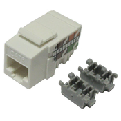 XtendLan Keystone priključek RJ45, udarni, CAT6, UTP, 90 stopinj, udarni od zgoraj, bel