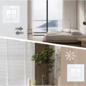 ELEKTRO SMART DESIGN LINE dvostruki mehanicki izmjenicni prekidac s fluorescentnom indikacijom, bijeli DL-M202-WT