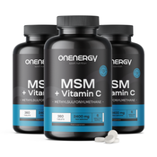 MSM 2400 mg – z vitaminom C, 360 tablet