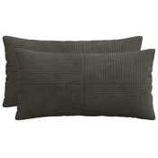 vidaXL Prevleka za blazino 2 pcs ALMELO Antracit 40 x 70 cm korduroy