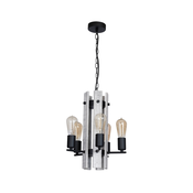 Luster GERA 5xE27/60W/230V crna