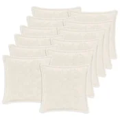 vidaXL Prevleka za blazino 12 kos HOUTEN Bela 45 x 45 cm