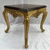 Casa Padrino Luxury Baroque Solid Wood Side Table Gold/Brown - Square Table in Baroque Style - Baroque Furniture - Noble & Magnificent