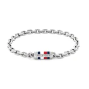 TOMMY HILFIGER Zapestnica Bruce  marine / temno rdeča / srebrna / bela