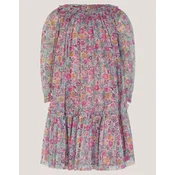 Monsoon Children Haljina za devojcice Boutique Floral mesh, Mini, Roze