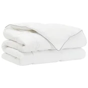 vidaXL Polna celoletna prevleka Bela 260 x 240 cm Bambusova vlakna