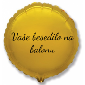 Personal Balon iz folije z besedilom - Zlati krog, 45 cm