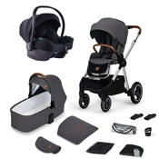 KINDERKRAFT EVERYDAY KOLICA ZA BEBE SET 2U1 DARK GREY