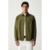 HUGO Srajca Egrin 50566885 Temno zelena Regular Fit