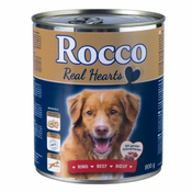 Rocco Real Hearts 6 x 800 g - Govedina s cjelovitim pilecim srcima