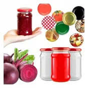 shumee 15x kozarcev 315 ml za marmelado in konzerve Fi66 steklenih kozarcev za kumare in gobe