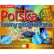 Puzzle Edukacyjne POLSKA krainy geograficzne + Atlas Świata + plakat