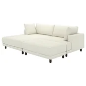 UPPAKRA Modularna sofa trosed, s lenjivcem, levo sa stolicicom/Axvall prljavobela