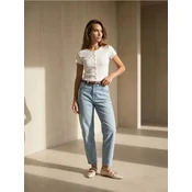 Sinsay - Balloon high waist farmerke sa pojasom - plava