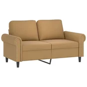 Vidaxl Kavč dvosed rjav 120 cm žamet