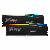 Kingston Fury Beast pomnilnik (RAM), 64GB (2x32GB), 6000MT/s, DDR5, CL38 (KF560C36BBEAK2-64)