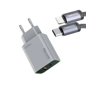 TRANYOO Kucni punjac T-EU13L 30W 2 Izlaza/USB-A+USB-C sa C na lightning