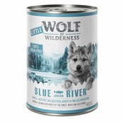 Ekonomicno pakiranje Little Wolf of Wilderness 24 x 400 g - Wild Hills Junior - pacetina i teletina