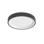 Linea Light LED stenska svetilka Iside, črna, kovina, O 35 cm, IP40 - Dnevna soba/jedilnica - Sodobni