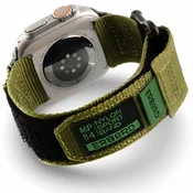 Overboard Najlonski pašček MP84 za Apple Watch 1/2/3/4/5/6/7/8/9/10/11/SE Ultra 1/2/3 42/44/45/46/49mm, zelen