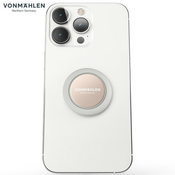 Vonmählen BACKFLIP® Signature univerzalno magnetno držalo/stojalo za telefon, silikon + aluminij, združljivo z vsemi telefoni, priložen magnetni nosilec, roza zlato