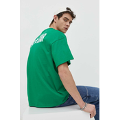 Pamucna majica Converse za muškarce, boja: zelena, s tiskom
