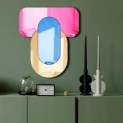 Wallity Ogledalo Ozgl519, 40x48 cm, Šareno