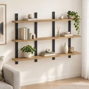 vidaXL Stenska polica Artisan hrast 102 x 13.5 x 58 cm Inženirski les