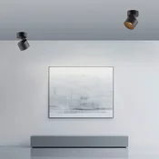 LED-stropni reflektor PURE Cup, črn, premer 9,5 cm, kovina - Dnevna soba/jedilnica - Sodobni