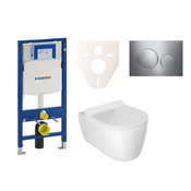 AL010 Glacera Alfa wc školjka s kompletom Geberit Duofix 111.300.00.5 Sigma20 krom