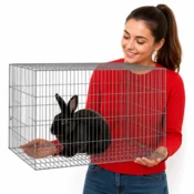 Vidaxl Ograda za zajce 78x54x54 cm pocinkano železo