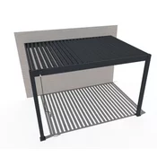 Rojaplast TOP DELUXE ROJA PLAST - BIOKLIMATSKA PERGOLA – ANTHARES 3x4m - STENSKA - antrazit