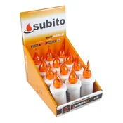 Vložek za svečo Subito S5 LED za nagrobno svetilko, oranžen, 12 kosov