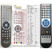 General XORO HRS-9100 - združljiv daljinski upravljalnik znamke General