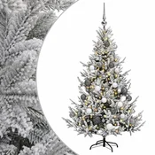 Vidaxl Umetna božična jelka z bučko 120 cm 150 LED Toplo bela
