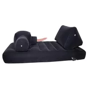 You2Toys Velvet Luxury - krevet za seks s ugrađenim seks strojem (crni)