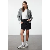 Trendyol Black High Waist Mini Denim Skirt