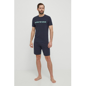 Pidžama Emporio Armani Underwear za muškarce, boja: tamno plava, s tiskom, 111573 4R516