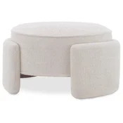 Casa Padrino luxury stool cream white A� 73 x H. 38 cm - Round stool - Footstool - Living room furniture - Hotel furniture - Luxury furniture