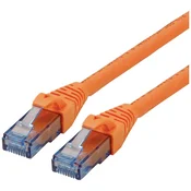 ROLINE Roline 21.15.2776 RJ45 omrežni kabel\, Patch kabel CAT 6a U/UTP 7.50 m oranžna\, bela 1 kos, (20415199)