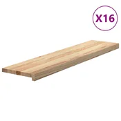 Vidaxl Podloge za stopnice 16 kosov 110x30x2 cm trdna hrastovina