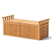COSTWAY Lesena vrtna klop za 2 osebi 2 v 1 s shranjevalnim predalom, (5000366536)