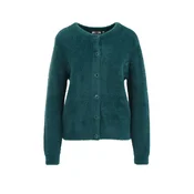 WE Fashion Pletena jopa temno zelena